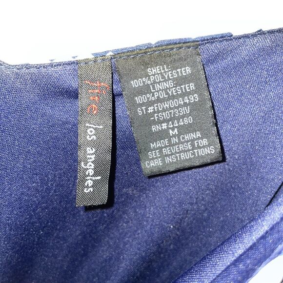 Fire Los Angeles Jumpsuit Size M Blue White - Picture 11 of 15